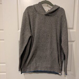 ME & HENRY Boutique Gray Hooded Hiking Sweater Boy Size 8/9 Yrs With Blue Trim